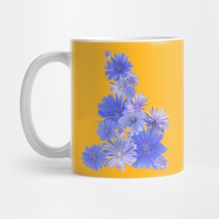 Blue Chicory Flowers: A Floral Arrangement Mug